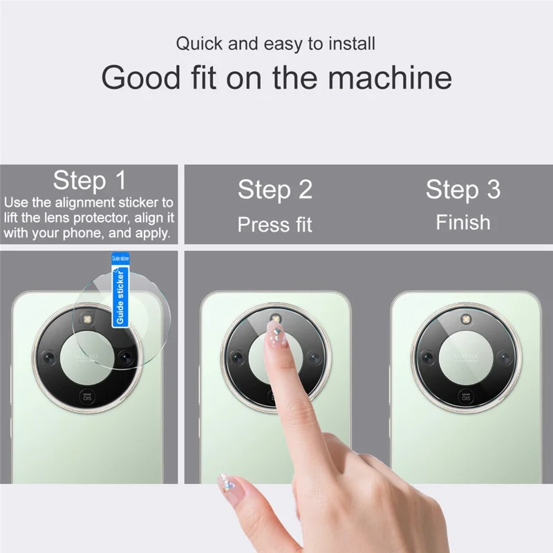 IMAK Full Coverage Camera Lens Protector for Honor X70 5G / Magic8 Lite 5G / X9d 5G Slim Tempered Glass Lens Film