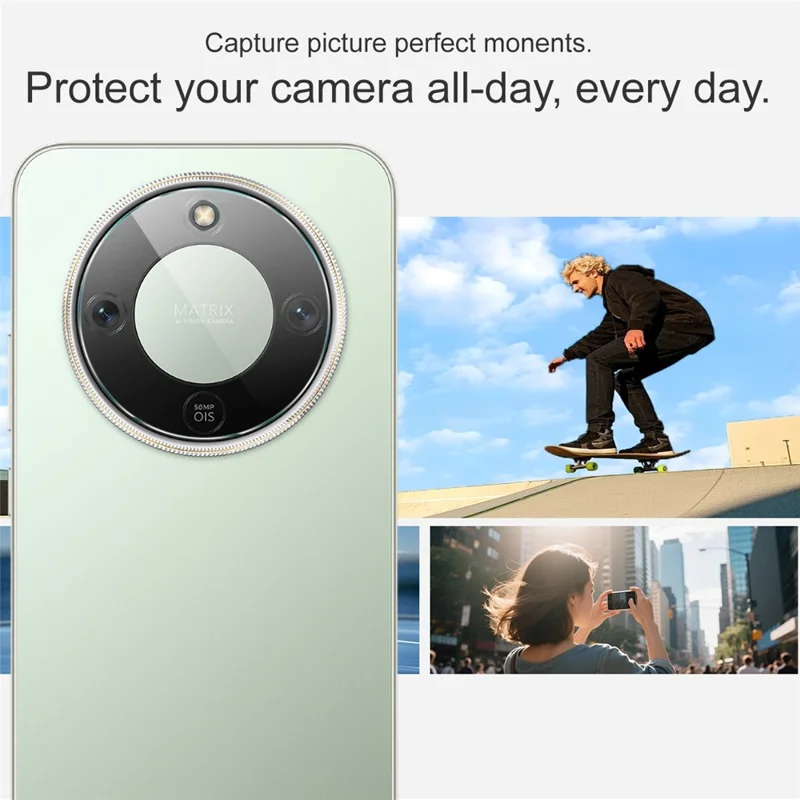 IMAK Full Coverage Camera Lens Protector for Honor X70 5G / Magic8 Lite 5G / X9d 5G Slim Tempered Glass Lens Film
