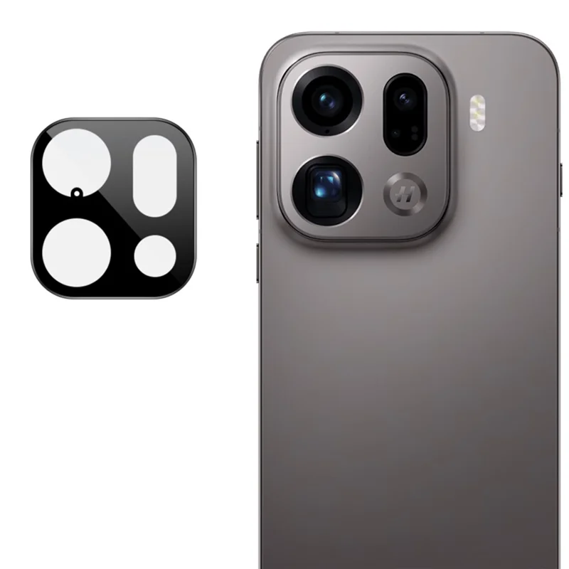 IMAK Para Oppo Find X9 Pro 5G Protector de lente de cámara Vidrio templado Película de lente HD transparente (Versión negra)
