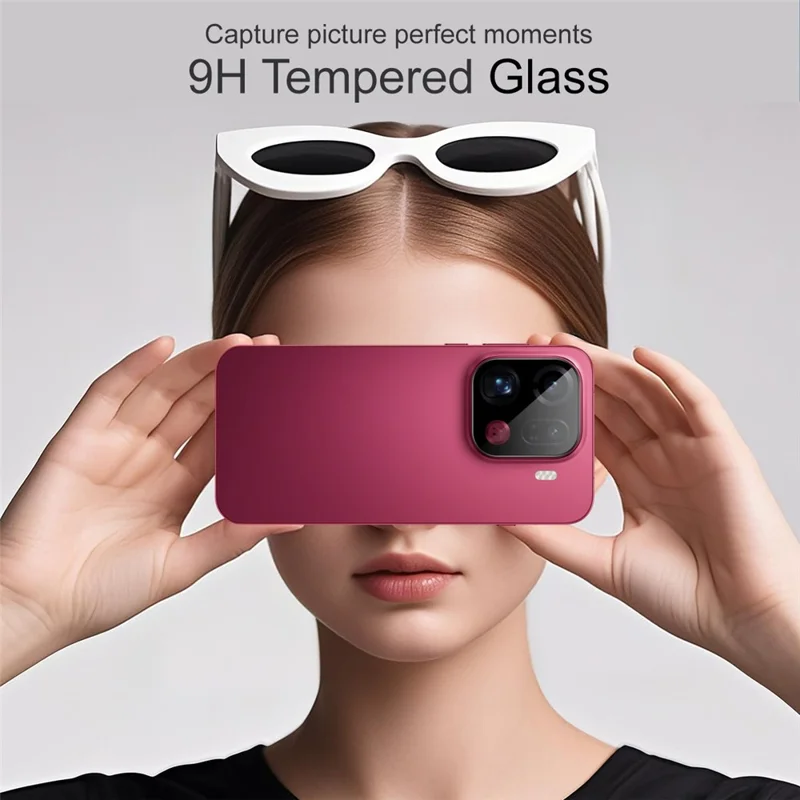 IMAK Para Oppo Find X9 Pro 5G Protector de lente de cámara Vidrio templado Película de lente HD transparente (Versión negra)