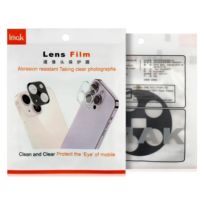 IMAK Para Oppo Find X9 Pro 5G Protector de lente de cámara Vidrio templado Película de lente HD transparente (Versión negra)