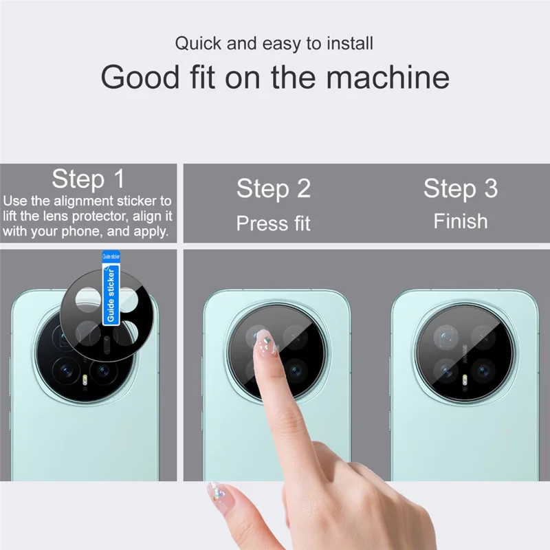 IMAK For Honor Magic8 5G Full Coverage Camera Lens Protector Tempered Glass HD Clear Lens Film (Black Version)