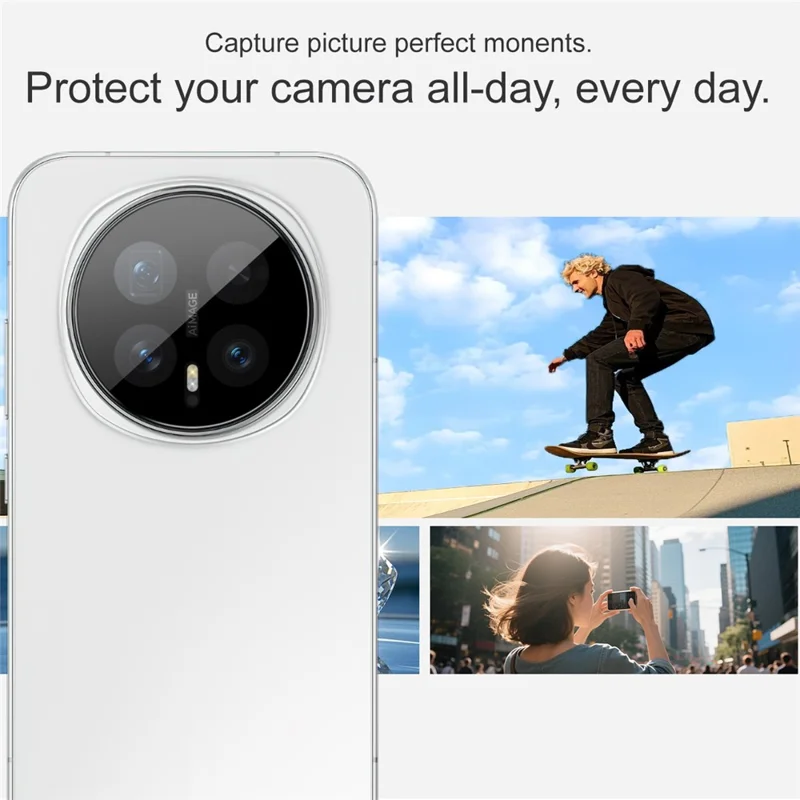 IMAK For Honor Magic8 5G Full Coverage Camera Lens Protector Tempered Glass HD Clear Lens Film (Black Version)