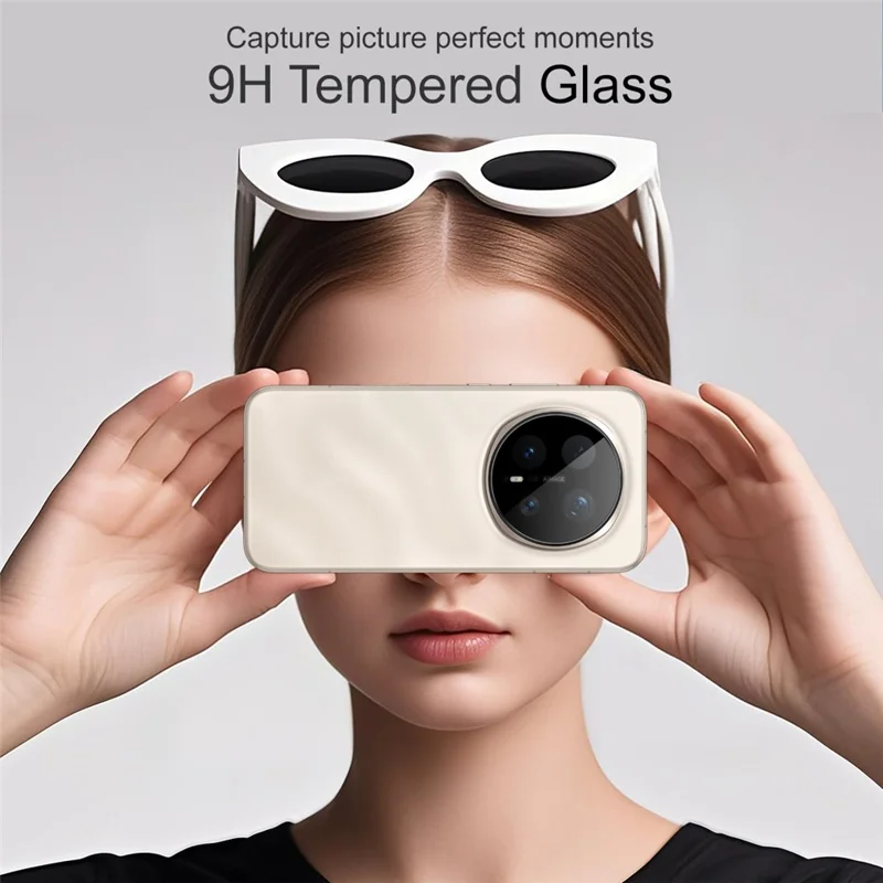 IMAK For Honor Magic8 Pro 5G Full Coverage Camera Lens Protector Tempered Glass HD Clear Lens Film (Black Version)