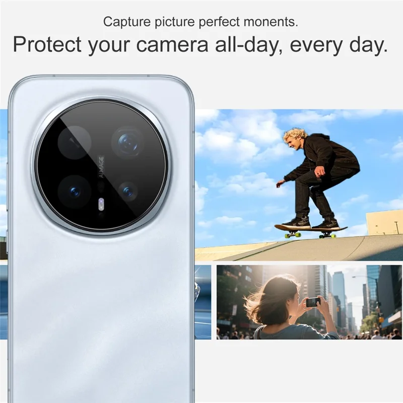 IMAK For Honor Magic8 Pro 5G Full Coverage Camera Lens Protector Tempered Glass HD Clear Lens Film (Black Version)