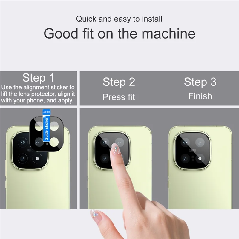 IMAK For vivo iQOO 15 5G Full Coverage Camera Lens Protector Tempered Glass HD Clear Lens Film (Black Version)