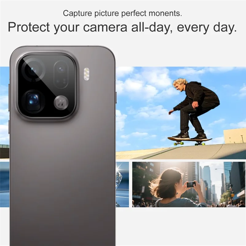 IMAK Pour Oppo Find X9 Pro 5G Protecteur d'Objectif Caméra en Verre Trempé avec Cadre d'Alignement Automatique (Version Noire)