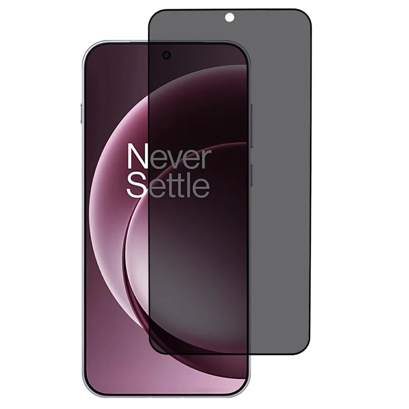 For OnePlus 15 5G Tempered Glass 180 Degree Anti-Peep Film Black Edge Full Glue Full Screen Protector with Fingerprint Unlock