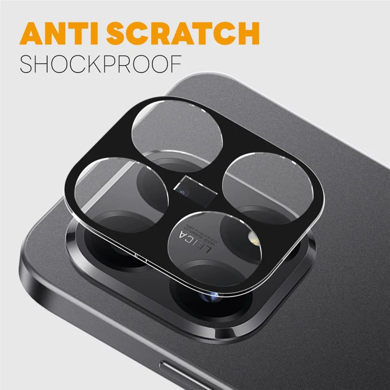 NORTHJO Para Xiaomi 15T Protector de Lente de Cámara Impresión de Seda Negra Película de Vidrio Templado Claro 3D