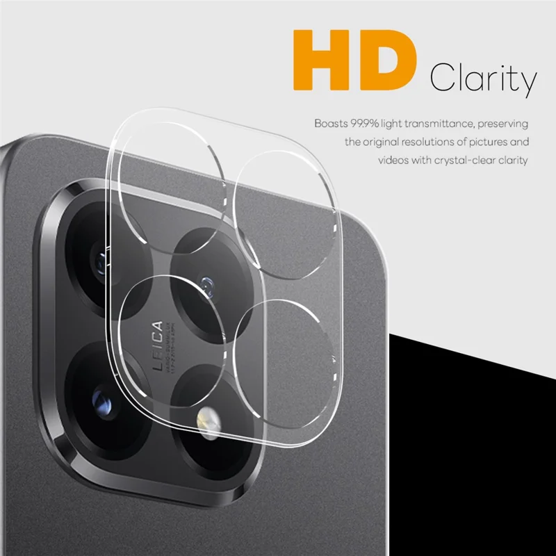 NORTHJO 2 piezas para Xiaomi 15T Protector de lente de cámara de vidrio templado Claro 3D Cobertura integral