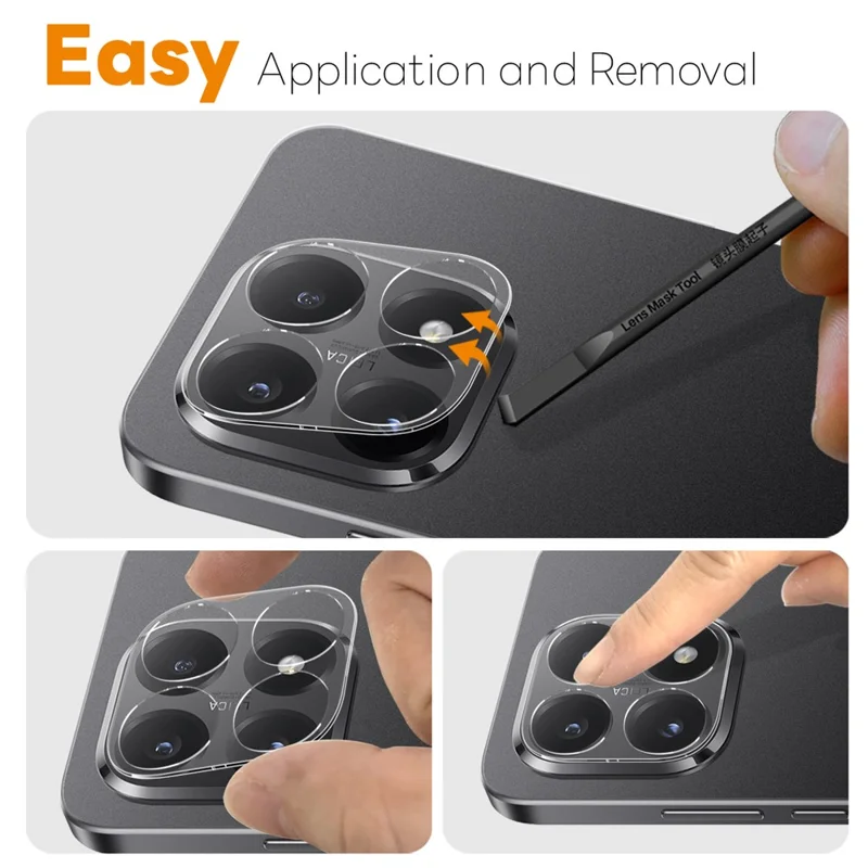 NORTHJO 2 piezas para Xiaomi 15T Protector de lente de cámara de vidrio templado Claro 3D Cobertura integral