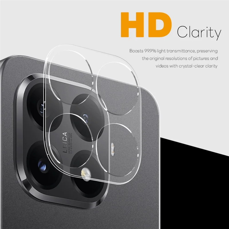 NORTHJO 2Pcs Para Xiaomi 15T Pro Protetor de Lente de Câmera de Vidro Temperado Claro Cobertura Completa Integrada 3D