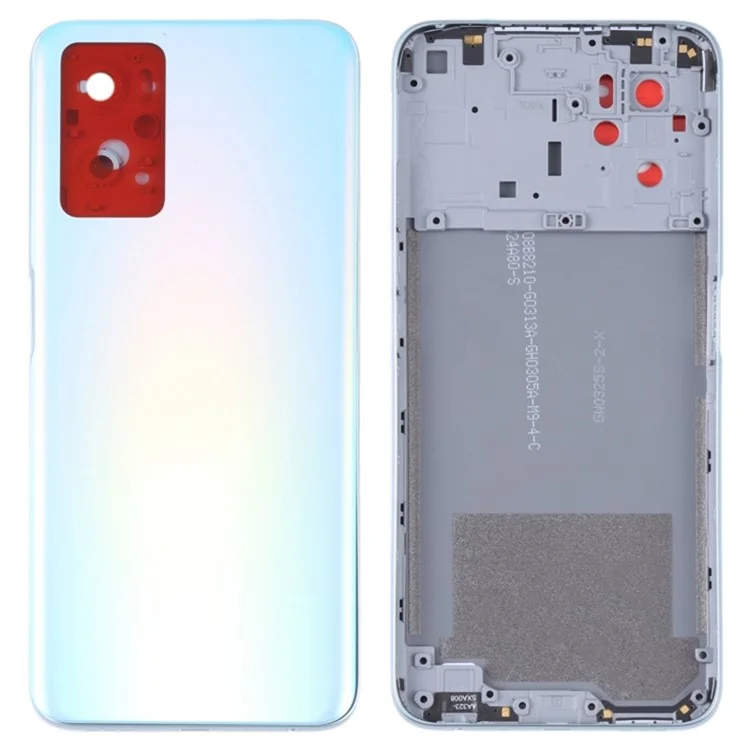 Pour Oppo A36 / A76 OEM Battery Habet Back Cover Remplacement - Bleu / Blanche
