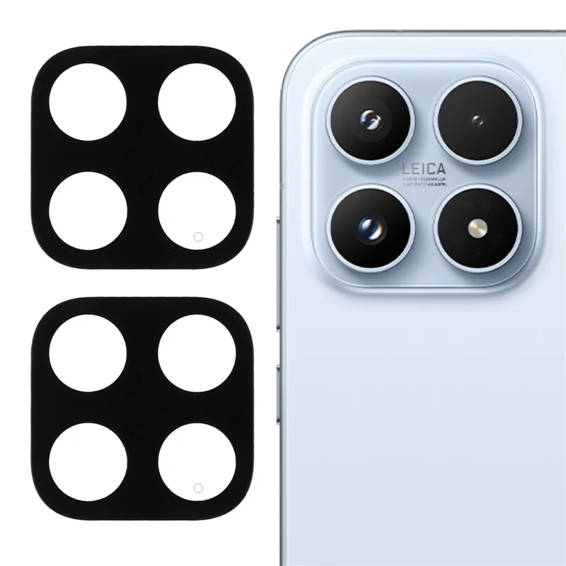 2 piezas para Xiaomi 17 Protector de lente de cámara Película de lente de impresión de seda Borde de arco 3D