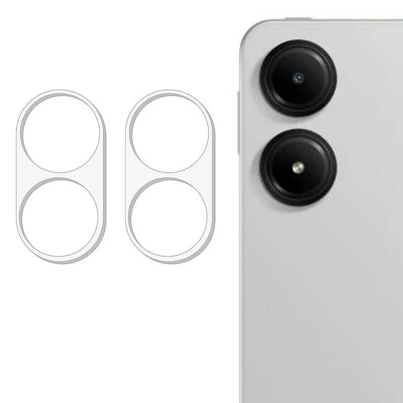 2 Peças para Xiaomi Redmi Pad 2 Pro Protetor de Lente da Câmera Borda Curva 3D Anti-Arranhões Película de Vidro Temperado para Lente