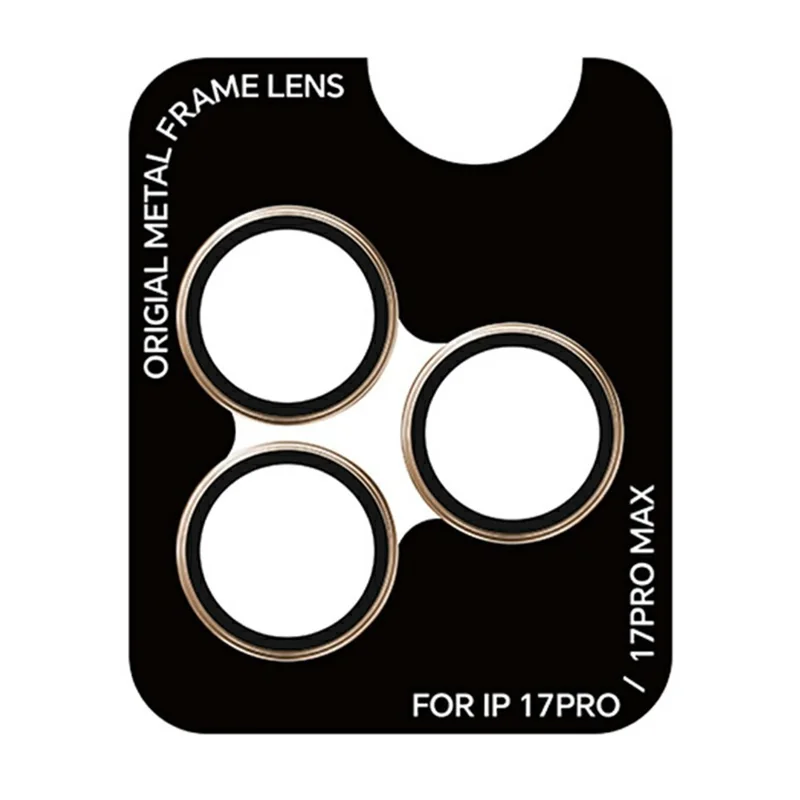ROCK für iPhone 17 Pro / 17 Pro Max Kameraobjektivschutz Ultraklar Hochaluminium-Siliziumglas-Linsenfilm - Orange