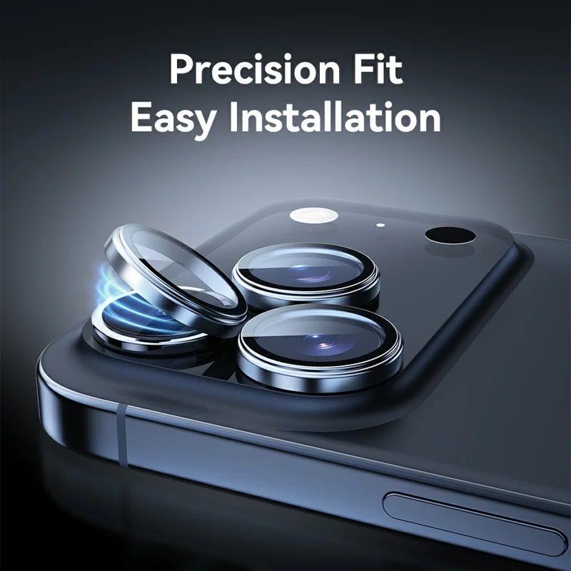 ROCK für iPhone 17 Pro / 17 Pro Max Kameraobjektivschutz Ultraklar Hochaluminium-Siliziumglas-Linsenfilm - Orange