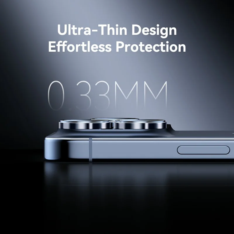 ROCK für iPhone 17 Pro / 17 Pro Max Kameraobjektivschutz Ultraklar Hochaluminium-Siliziumglas-Linsenfilm - Orange