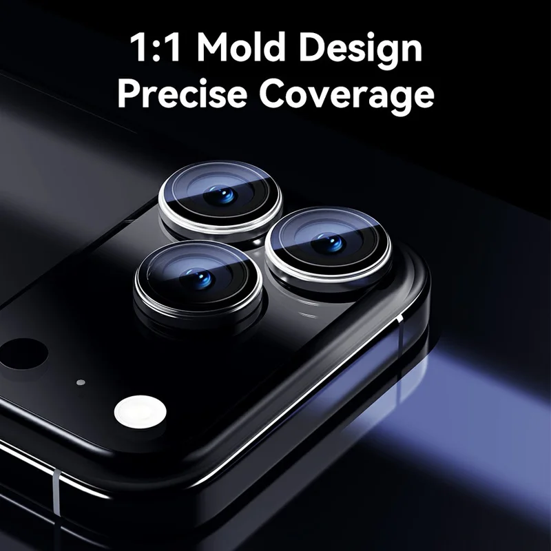 ROCK für iPhone 17 Pro / 17 Pro Max Kameraobjektivschutz Ultraklar Hochaluminium-Siliziumglas-Linsenfilm - Orange