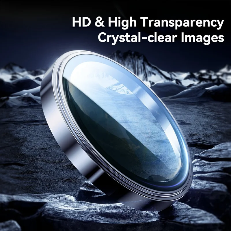 ROCK For iPhone 17 Full Coverage Camera Lens Protector Ultra Clear High Aluminium-Silicon Glass Lens Film - Black