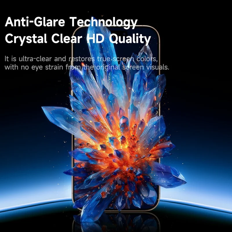ROCK For iPhone 17 Pro Tempered Glass Full Screen Protector Silk Printing Ultra Clear Full Glue Film