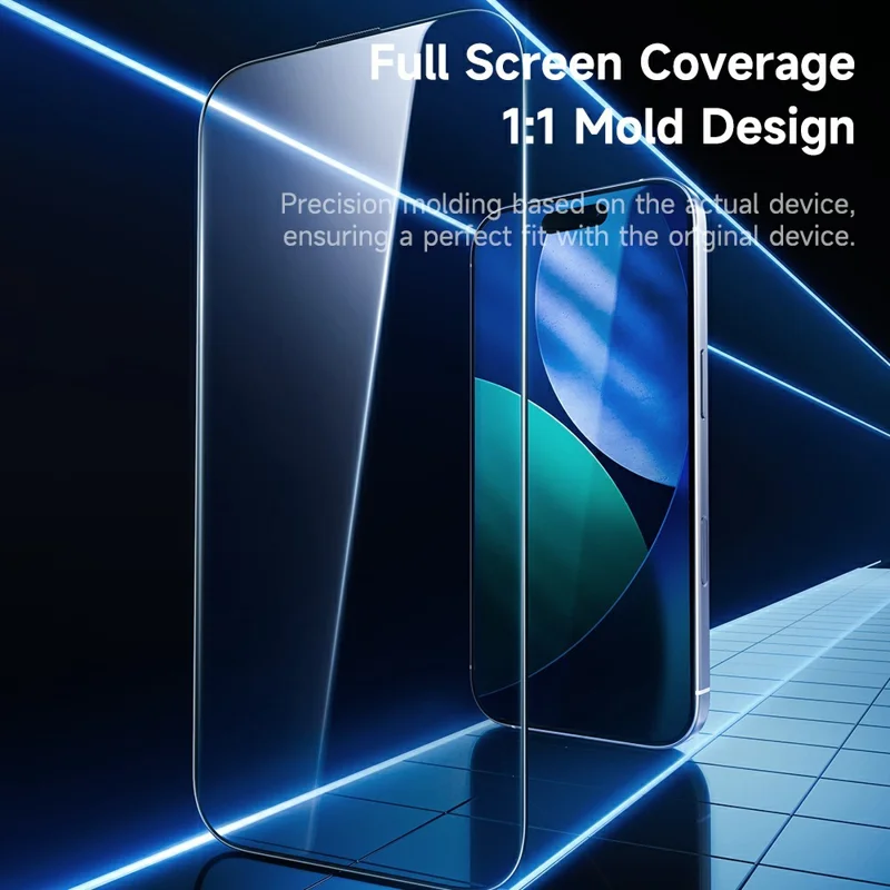 ROCK For iPhone 17 Pro Tempered Glass Full Screen Protector Silk Printing Ultra Clear Full Glue Film