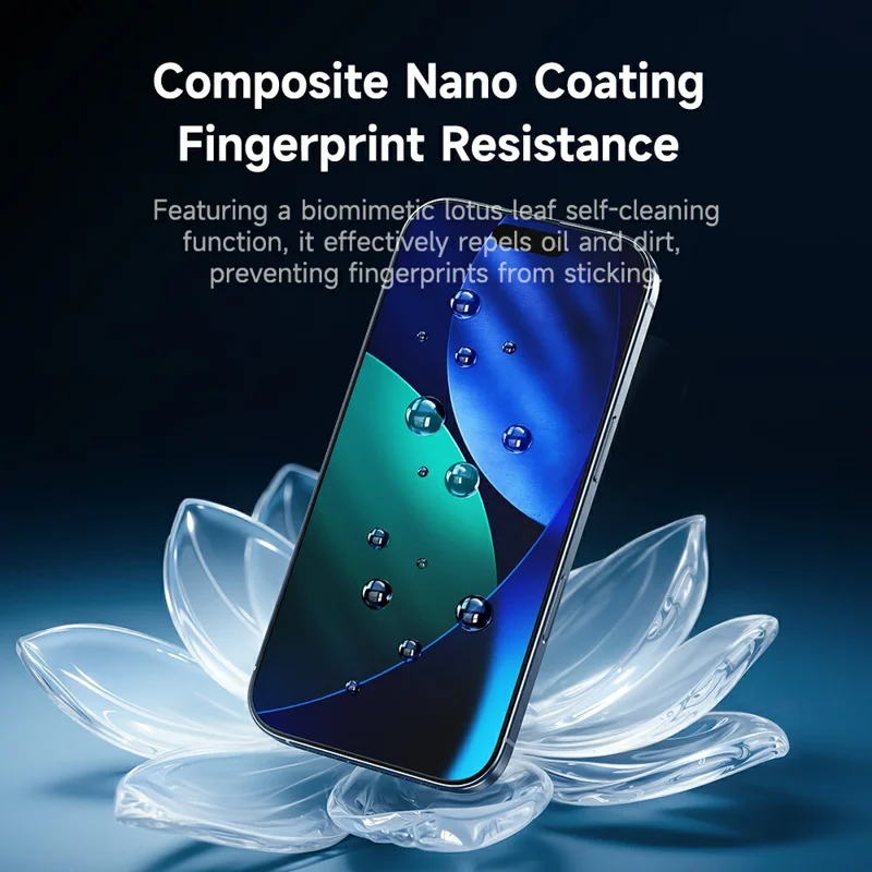 ROCK For iPhone 17 Tempered Glass Full Screen Protector Silk Printing Ultra Clear Full Glue Film