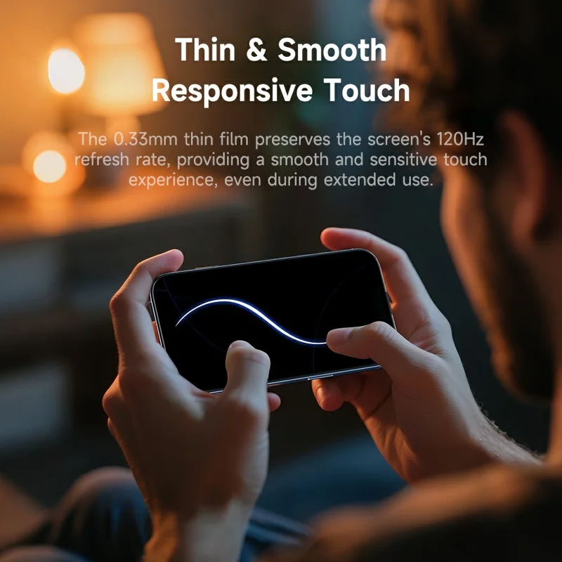 ROCK For iPhone 17 Tempered Glass Full Screen Protector Silk Printing Ultra Clear Full Glue Film