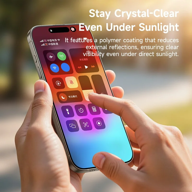 ROCK For iPhone 17 Tempered Glass Full Screen Protector Silk Printing Ultra Clear Full Glue Film