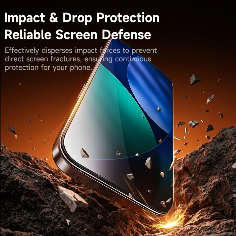 ROCK For iPhone 17 Tempered Glass Full Screen Protector Silk Printing Ultra Clear Full Glue Film