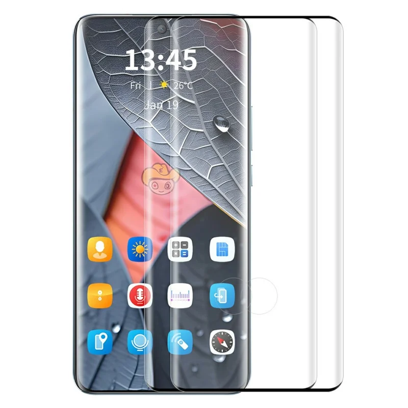 For Honor Magic8 Pro 5G 2Pcs Tempered Glass ENKAY HAT PRINCE Seitenklebung Vollbild-Schutzfolie Klare Bildschirmfolie Unterstützt Fingerabdruckentsperrung