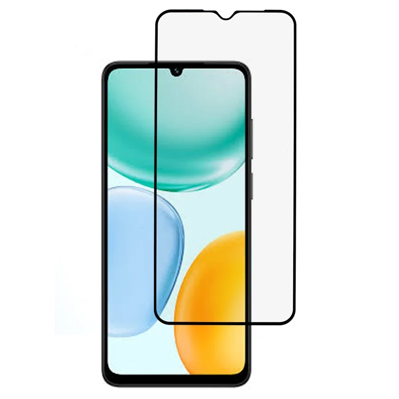 For Honor X5c Plus 4G Screen Protector Silk Printing Full Glue Tempered Glass Screen Film