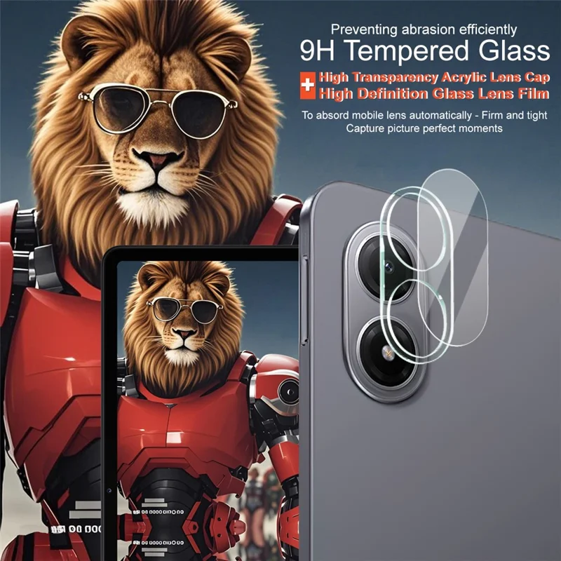 IMAK For Xiaomi Redmi Pad 2 Pro Tempered Glass Full Coverage Camera Lens Protector + Acrylic Lens Cap