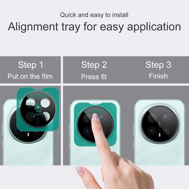 IMAK For Honor Magic8 Pro 5G Tempered Glass Full Coverage Camera Lens Protector with Self Positioning Frame (Black Version)