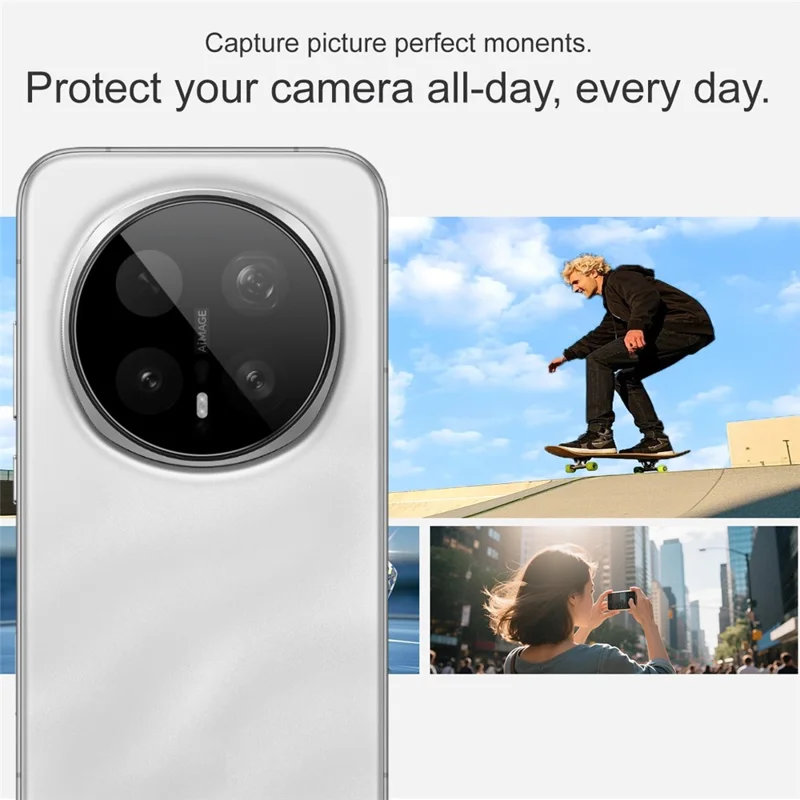 IMAK For Honor Magic8 Pro 5G Tempered Glass Full Coverage Camera Lens Protector with Self Positioning Frame (Black Version)