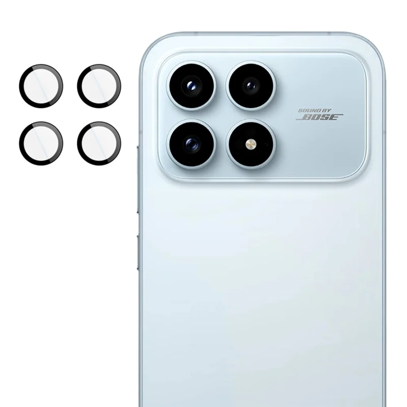 IMAK لجهاز Xiaomi Redmi K90 5G / Poco F8 Pro واقي عدسة كاميرا من الزجاج المقوى بتغطية كاملة مع إطار تحديد المواقع الذاتي (نسخة مصغرة)