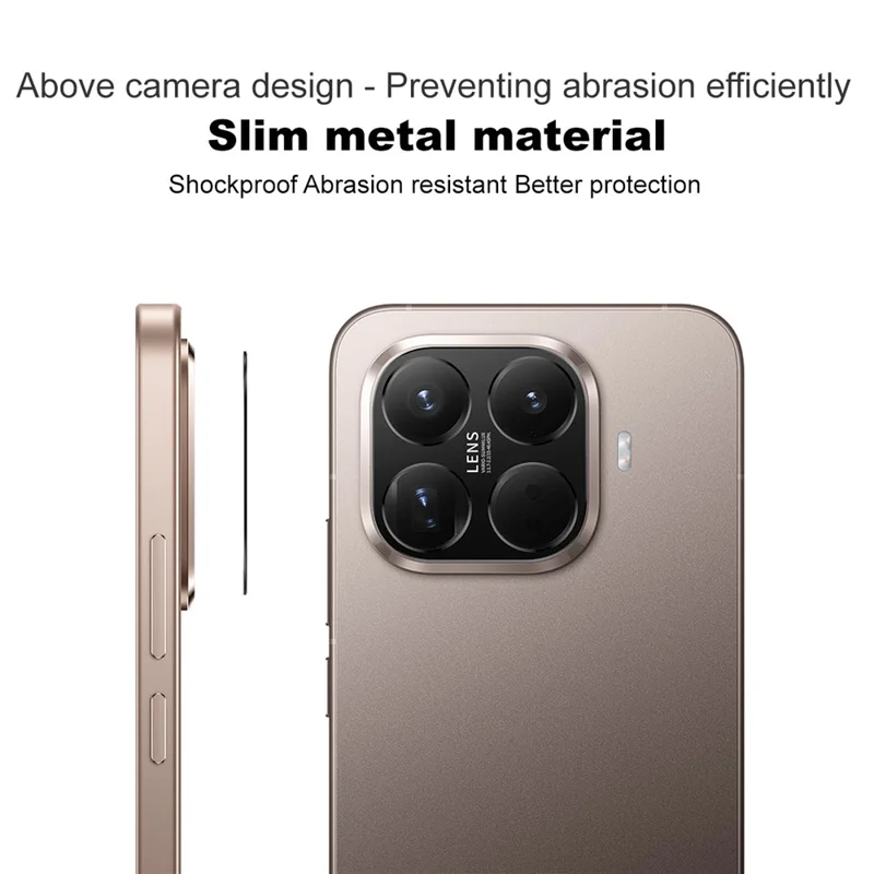 IMAK Pour Xiaomi 15T Pro Protecteur d'objectif en métal Couvercle de protection de l'objectif
