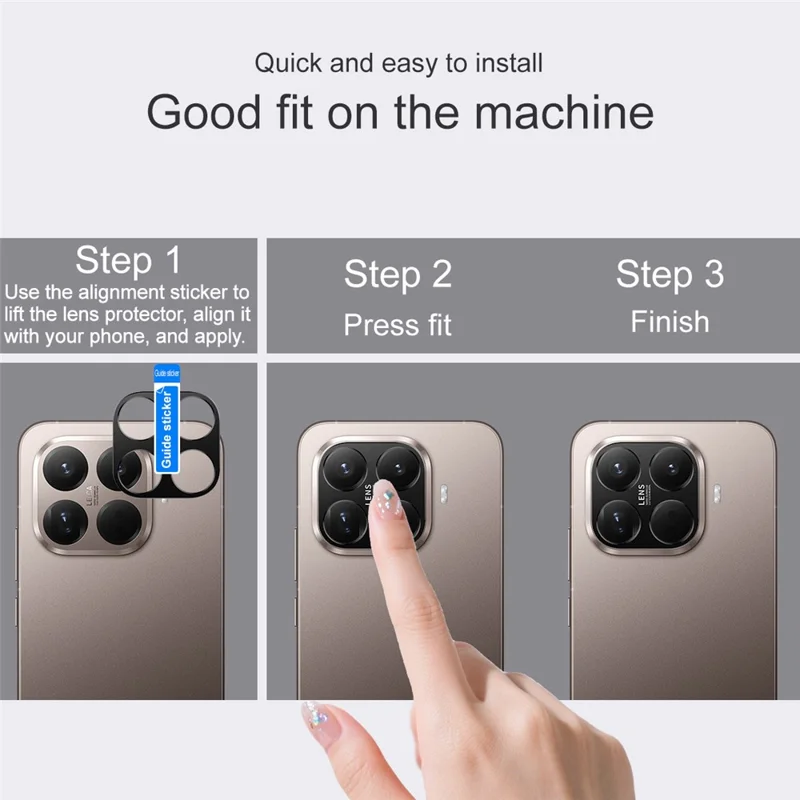 IMAK Pour Xiaomi 15T Pro Protecteur d'objectif en métal Couvercle de protection de l'objectif