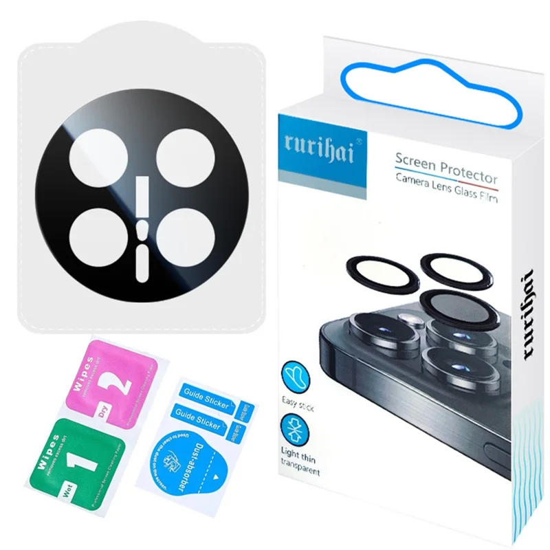 RURIHAI For Honor Magic8 Pro 5G Camera Lens Protector High Aluminium-silicon Glass Silk Printing Lens Film, Full Coverage