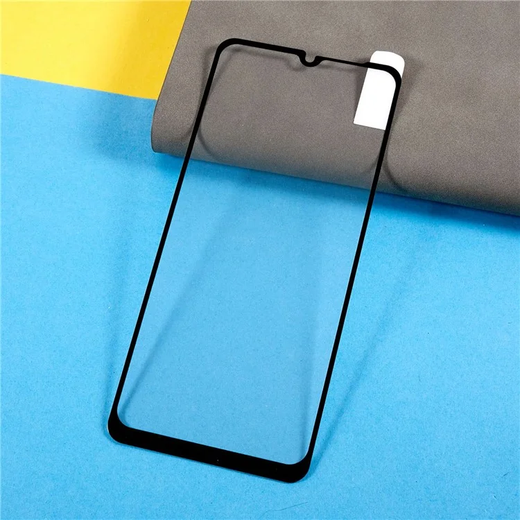 For Samsung Galaxy A04s 4G (164.7 x 76.7 x 9.1 mm) Full Covering Full Glue Silk Printing Black Edge Tempered Glass Screen Film