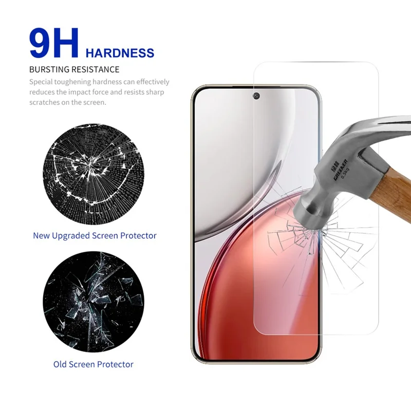 RURIHAI For Honor X9d 5G Bildschirmschutz 0,26 mm 2,5D Vollkleber Hochaluminium-Siliziumglas-Folie (NICHT VOLLSTÄNDIGE ABDECKUNG)