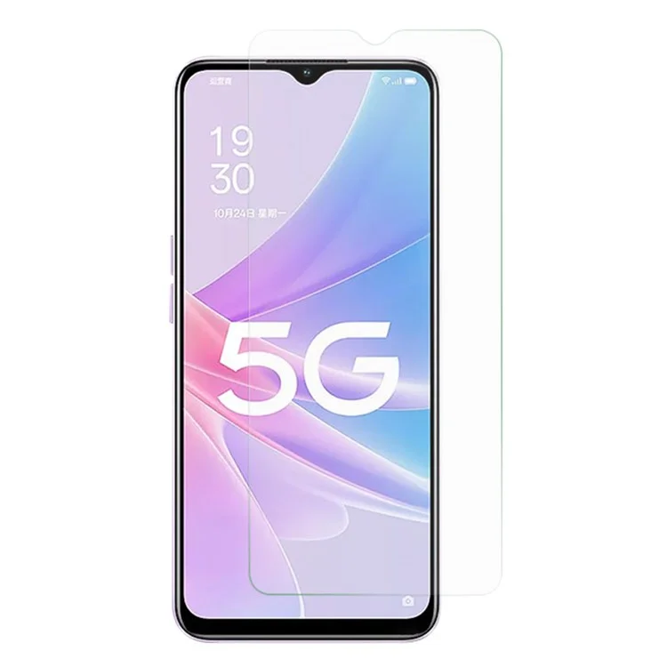 Для Oppo A58 5G прозрачный чистый закаленный стеклянный экранный протектор 0,3 мм дуговой край Устойчивая к царапинам пленка