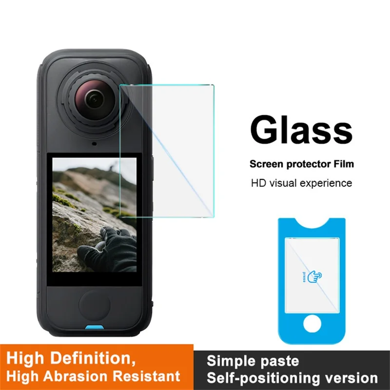 IMAK für Insta360 X4 Air Getemperte Glasschutzfolie Klare Kamerafilme mit selbstpositionierendem Rahmen
