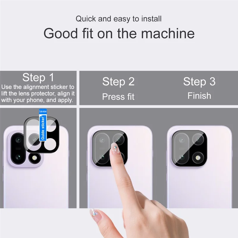 IMAK voor OnePlus 15 5G Cameraobjectiefbeschermer Gehard Glas HD Heldere Objectief Film (Zwarte Versie)