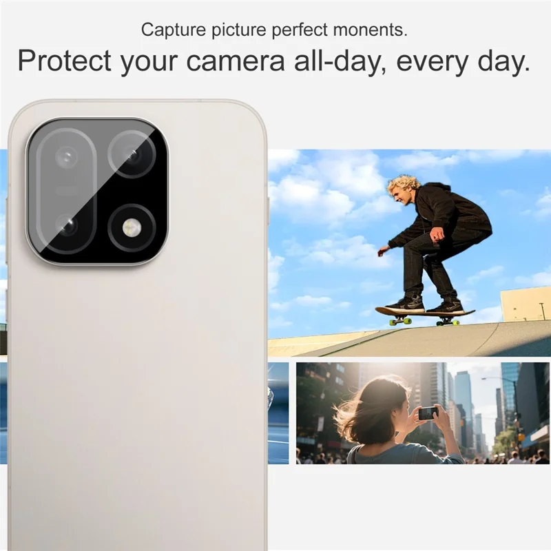 IMAK voor OnePlus 15 5G Cameraobjectiefbeschermer Gehard Glas HD Heldere Objectief Film (Zwarte Versie)