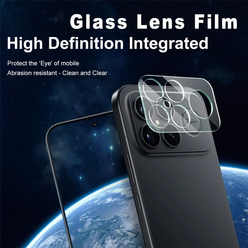 IMAK pour Xiaomi Redmi K90 Pro Max 5G Protecteur d'objectif en verre trempé + Capuchon d'objectif en acrylique