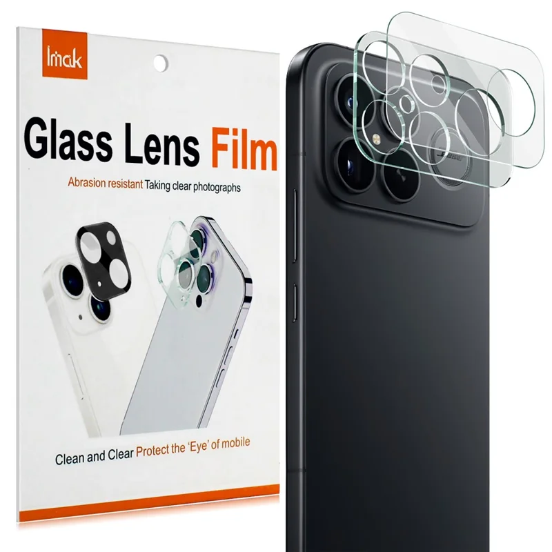 IMAK pour Xiaomi Redmi K90 Pro Max 5G Protecteur d'objectif en verre trempé + Capuchon d'objectif en acrylique
