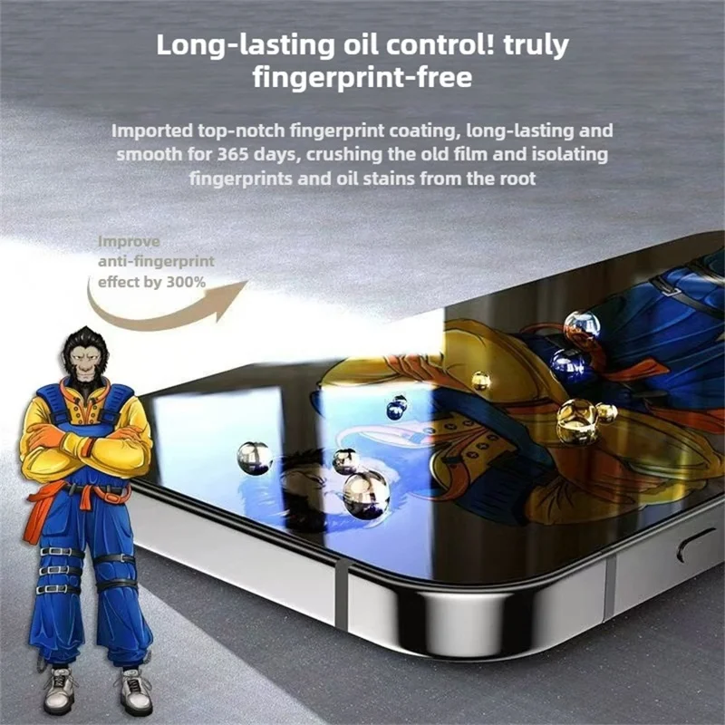 10Pcs For iPhone 17 Full Screen Protector 300C Large Arc Anti Static Silk Printing HD Clear Tempered Glass Film