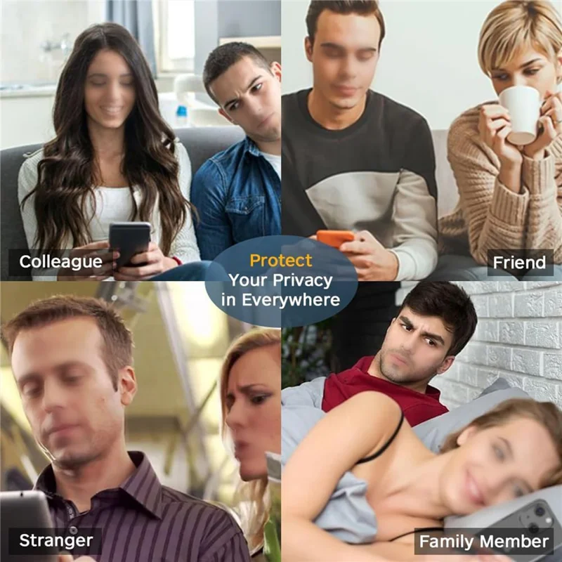 iPhone 17 Anti Spy Protection d'écran Plein Écran Bord Noir Verre Aluminium-silicone Film