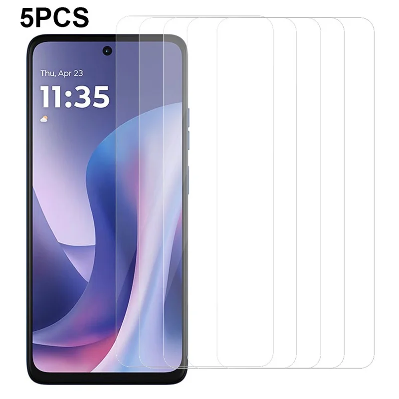 5Pcs For Motorola Moto G57 5G Front Screen Protector 0.3mm 2.5D Tempered Glass Clear Film